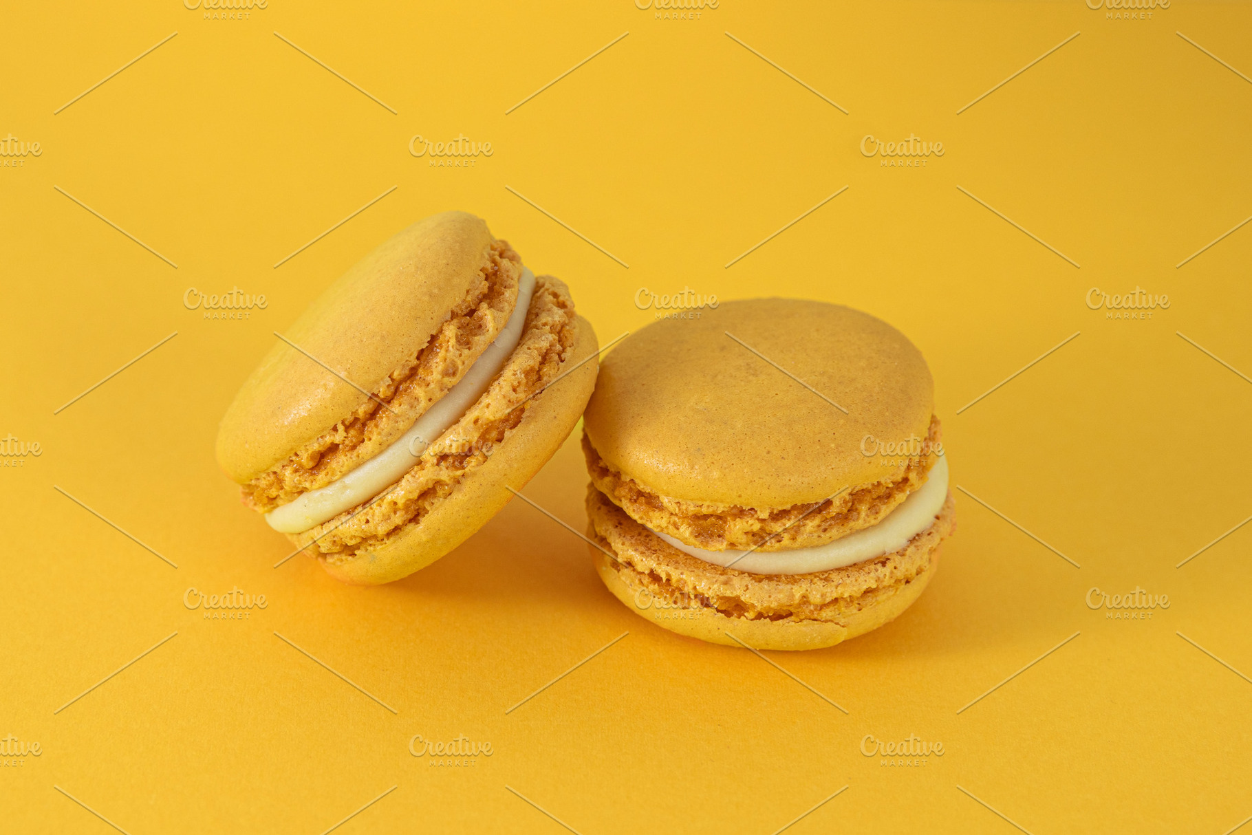 yellow macarons, a Food & Drink Photo by Bloomstock studio