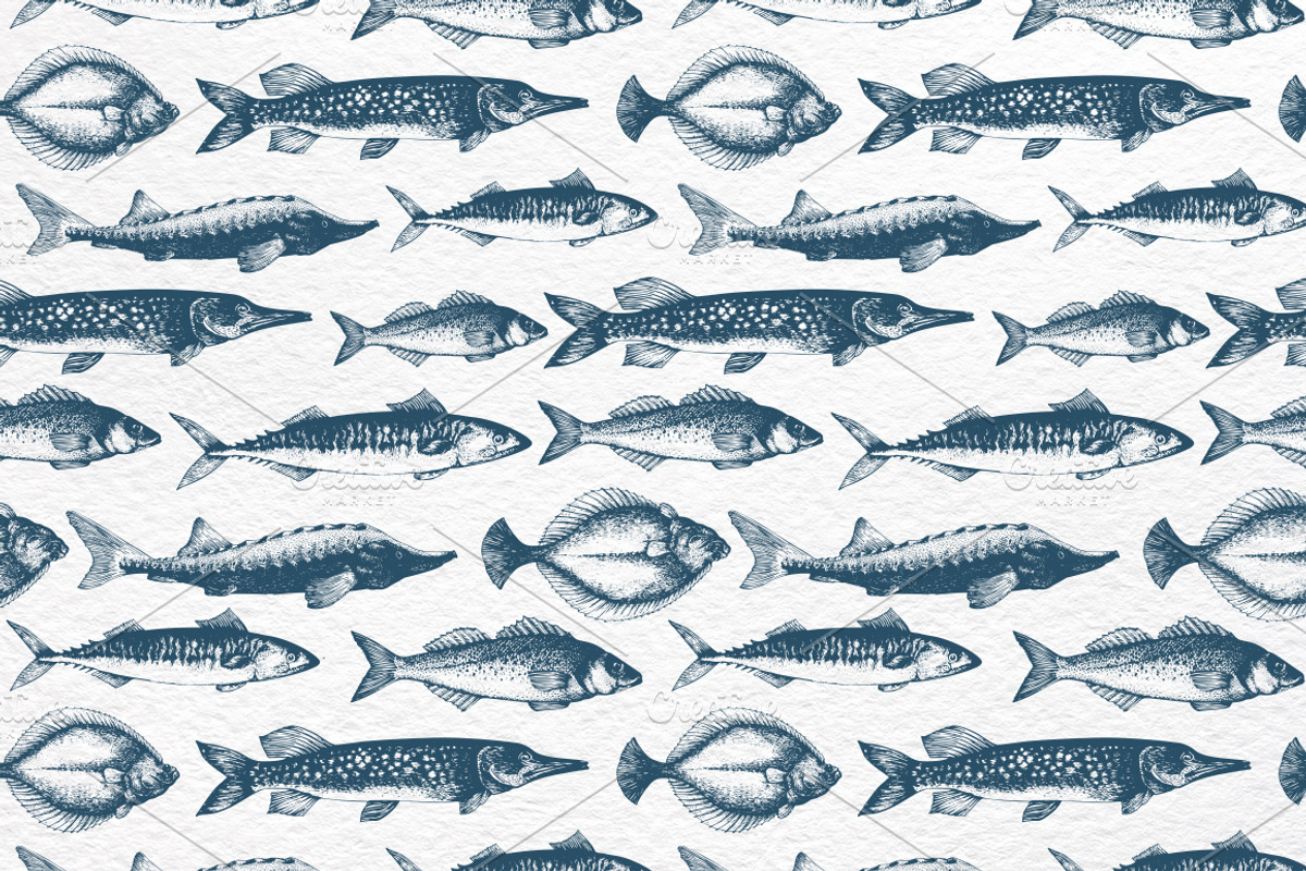 Fish Vector Collection, an Animal Illustration by Lubov Illustrations Shop (Photo 6 of 6)