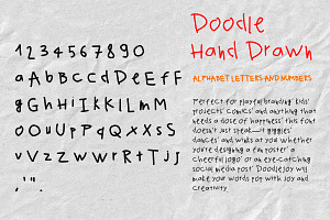 Doodle Hand Drawn Font, a Handwritten Font by GlitterCraft