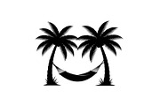 Palm Tree Hammock Silhouette Bundle, an Object Graphic by jahid234 (Thumbnail 16 of 30)
