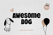 Awesome Dog | Playful Font, a Handwritten Font by elvinova (Thumbnail 1 of 7)