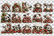 Peeking Animals Watercolor Clipart, an Animal Illustration by Nicolle's Colorful Art (Thumbnail 4 of 5)