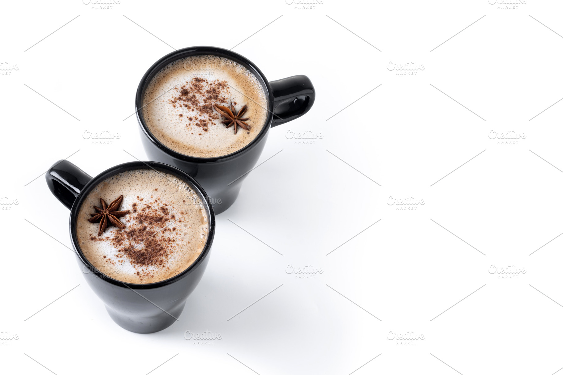 Chai Latte in Black Mug with cinnamon and star anise, a Food & Drink Photo by etorres69
