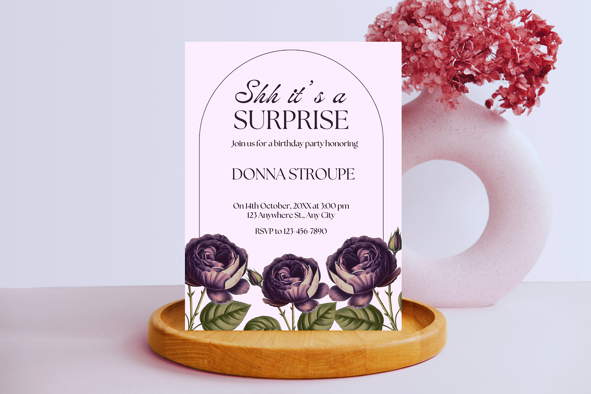 5 Birthday Surprise Party Invitation, a Templates & Theme by TemplateCastleStore (Photo 7 of 9)