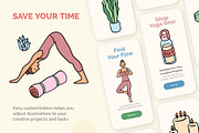 Yoga Meditation Practice Set Vector, an Object Graphic by 35lab (Thumbnail 6 of 6)