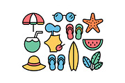 Summer Beach Elements Vector, an Object Graphic by jahid234 (Thumbnail 12 of 13)