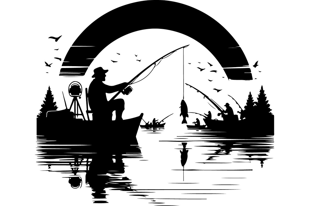 Fishing Vector Scene Bundle, a Graphic by jahid234 (Photo 3 of 9)