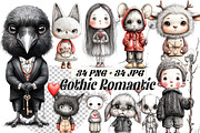 Gothic Romantic Valentines Day PNG, an Illustration by one-touch (Thumbnail 1 of 13)
