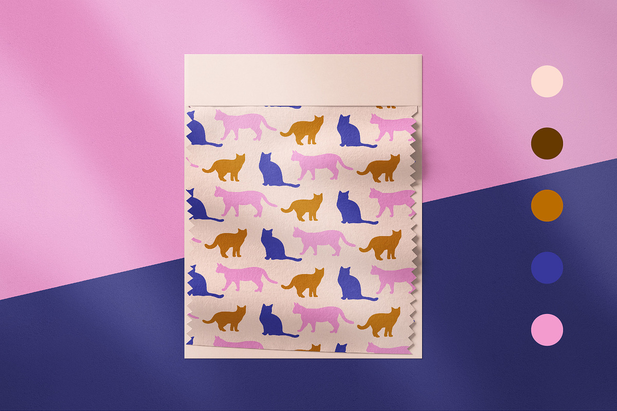 Flat Cat Modern Patterns, a Pattern Graphic by Tiger and Flower (Photo 14 of 21)