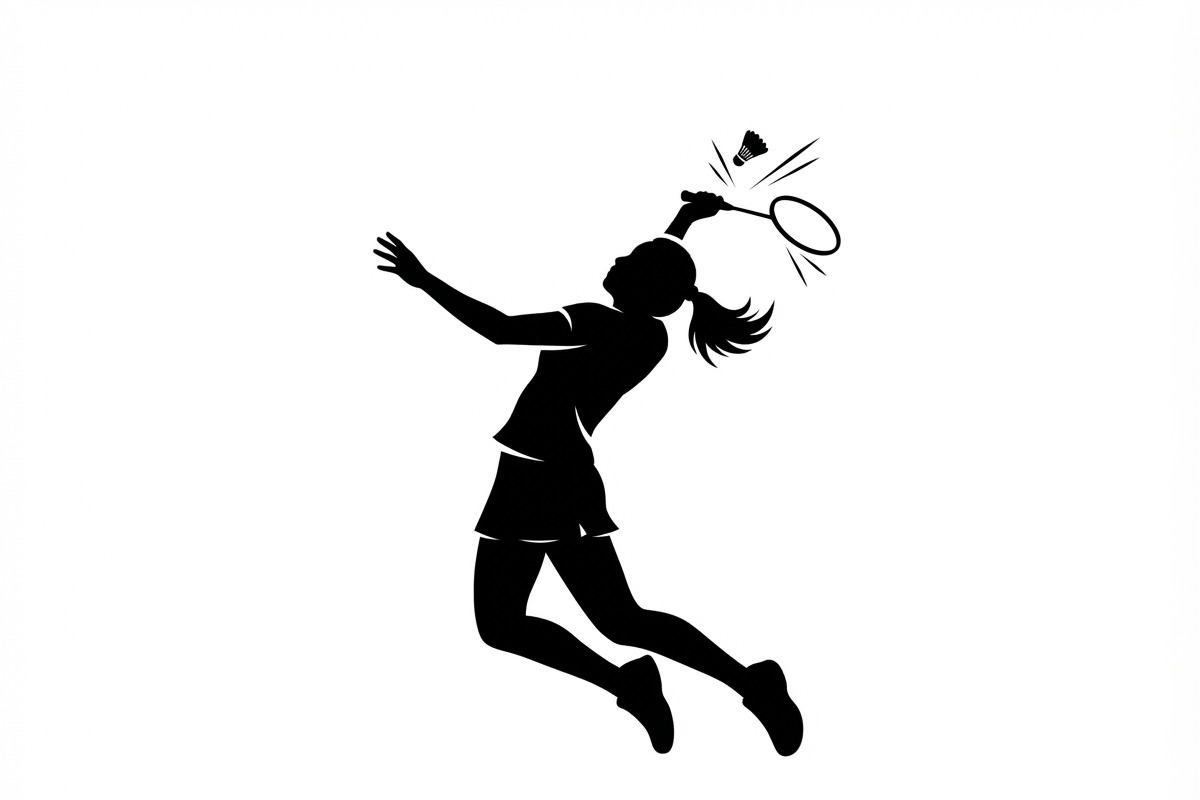 60 Badminton Player Smash Silhouette, a Person Illustration by Amazin_art (Photo 35 of 42)