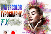 Watercolor Typography FX, an Action Add-On by Studio Retouch (Thumbnail 1 of 13)