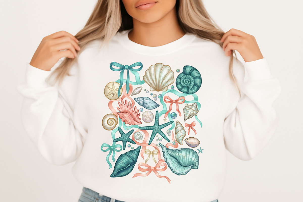 Coquette Seashell Coastal Summer PNG, an Illustration by Designking (Photo 2 of 6)