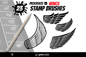 Wing Stamp Brushes For Procreate