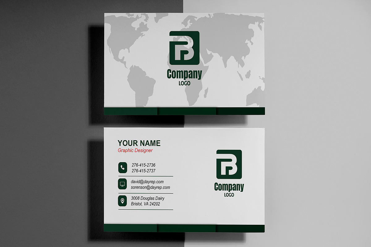 Clean Realtor Card Template PSD preview 5