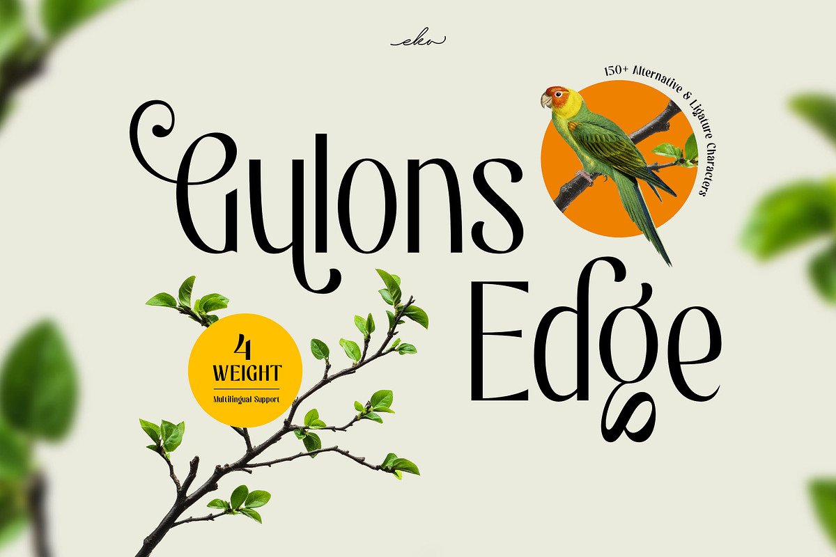 Gulons Edge - Beautiful Display Font, a Sans Serif Font by Ekahermawan (Photo 1 of 15)