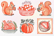 Hand Drawn Thanksgiving Clipart PNG, an Illustration by Dream Creation (Thumbnail 3 of 7)