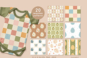 Retro Groovy Easter seamless pattern, a Pattern Graphic by JulzaArt (Thumbnail 2 of 6)