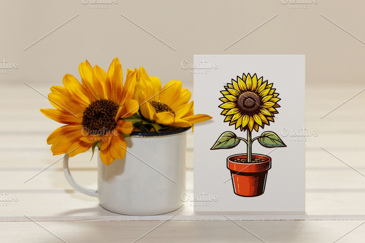 Flower Pot Clipart Garden PNG Art, a Decorative Illustration by QM_ART (Photo 5 of 7)