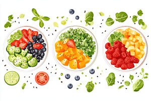 Delicious and healthy fruit salad bo, a Food & Drink Photo by Pixeness Studio