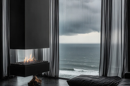 Minimalist Black Living Room, an Architecture Photo by Virgo Studio
