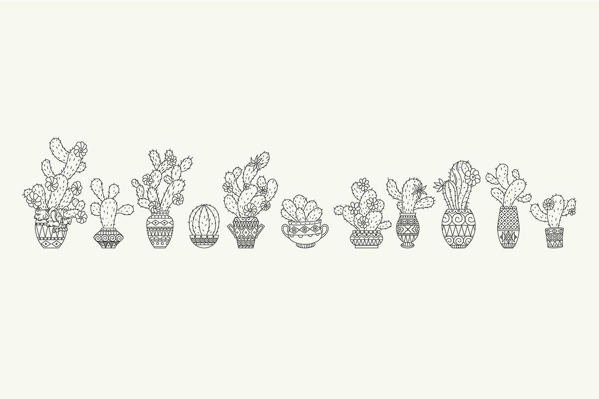 Vector Cactus Set, an Illustration by Inkwell Supply Co (Photo 6 of 11)