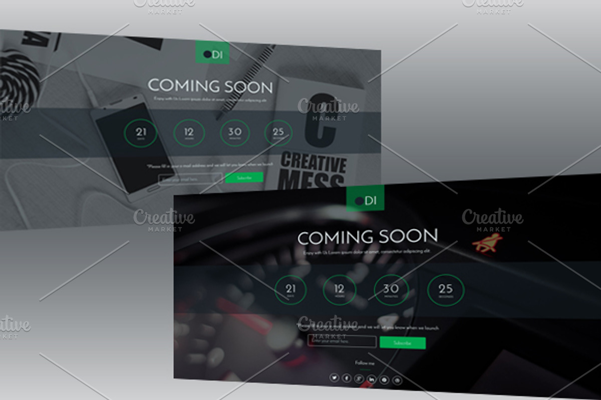 ODI Coming soon psd template, a Templates & Theme by Kayytechin Shop (Photo 2 of 2)