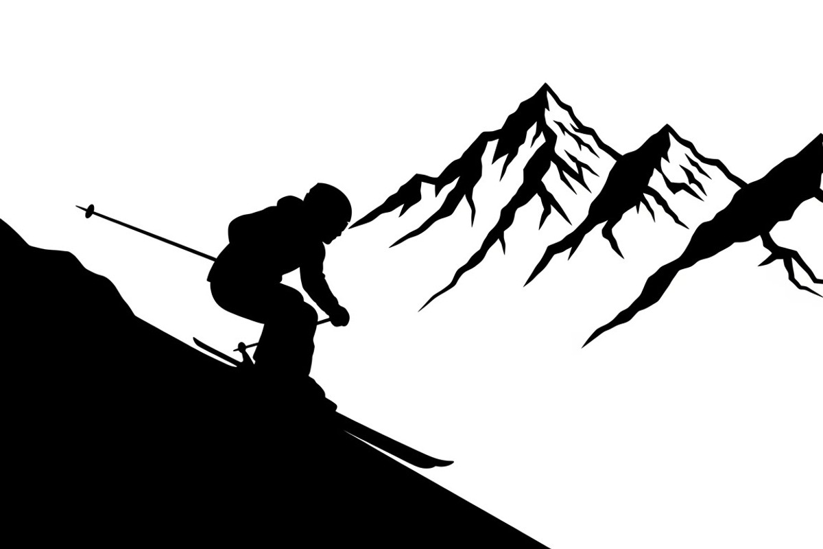 collection of Winter Ski Silhouette, an Illustration by Amazin_art (Photo 13 of 33)