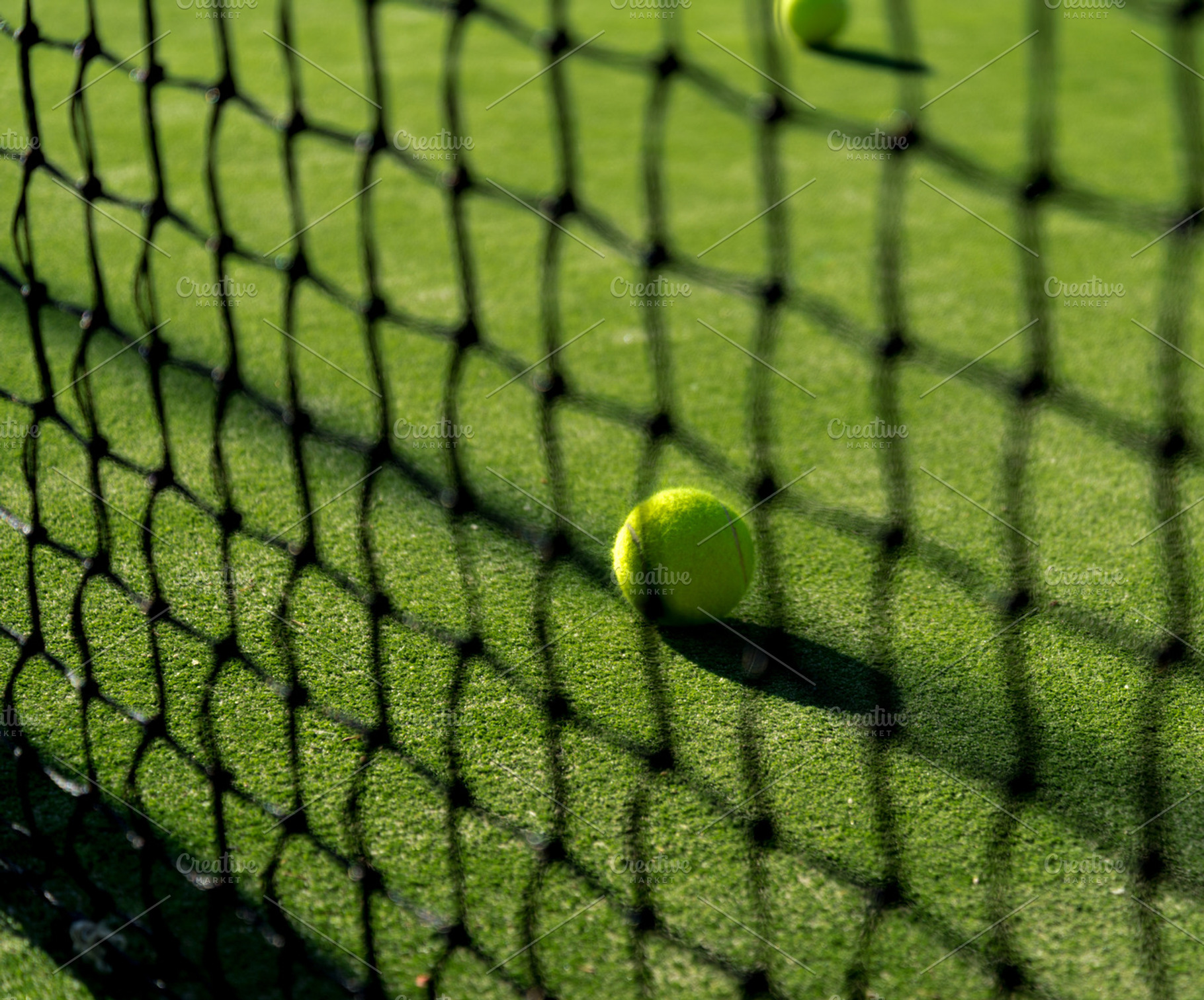 Focused Tennis Ball behind the Nett, a Sports & Recreation Photo by harodominguez