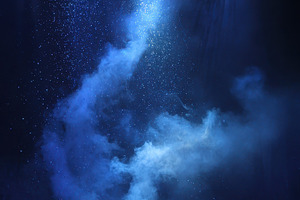 Blue Stage Lighting Smoke and Spotli, a Photo by Pixeness Studio