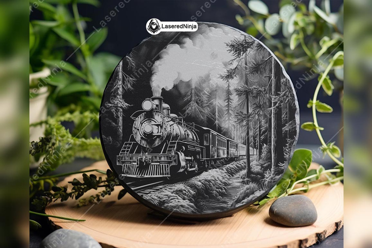 Steam Engine Train Jungle Railway, a Background Graphic by LaseredNinja (Photo 2 of 7)