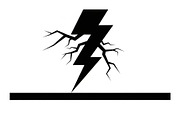 Lightning Power Symbol Silhouette, an Illustration by hafijul (Thumbnail 12 of 15)