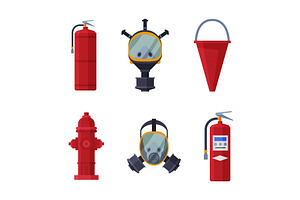 Firefighting Equipment and, an Object Illustration by TopVectors