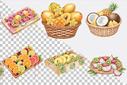 Watercolor Tropical Fruits Summer C, an Illustration by SVGArt (Thumbnail 7 of 9)