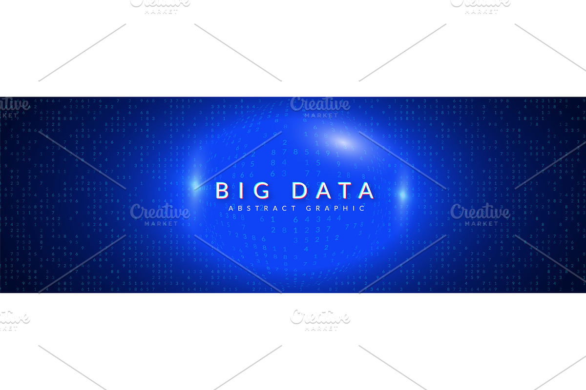 Big Data Flow Abstract Background, a Technology Illustration by Holo Art