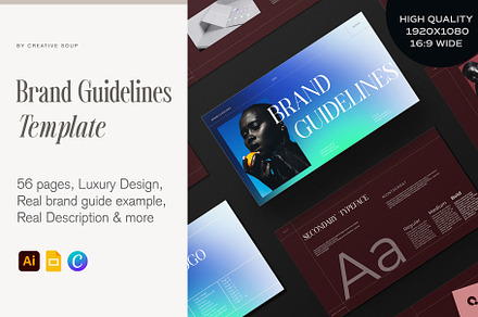 Victoria | Brand Guidelines Template, a Presentation Template by CreativeSoup.io