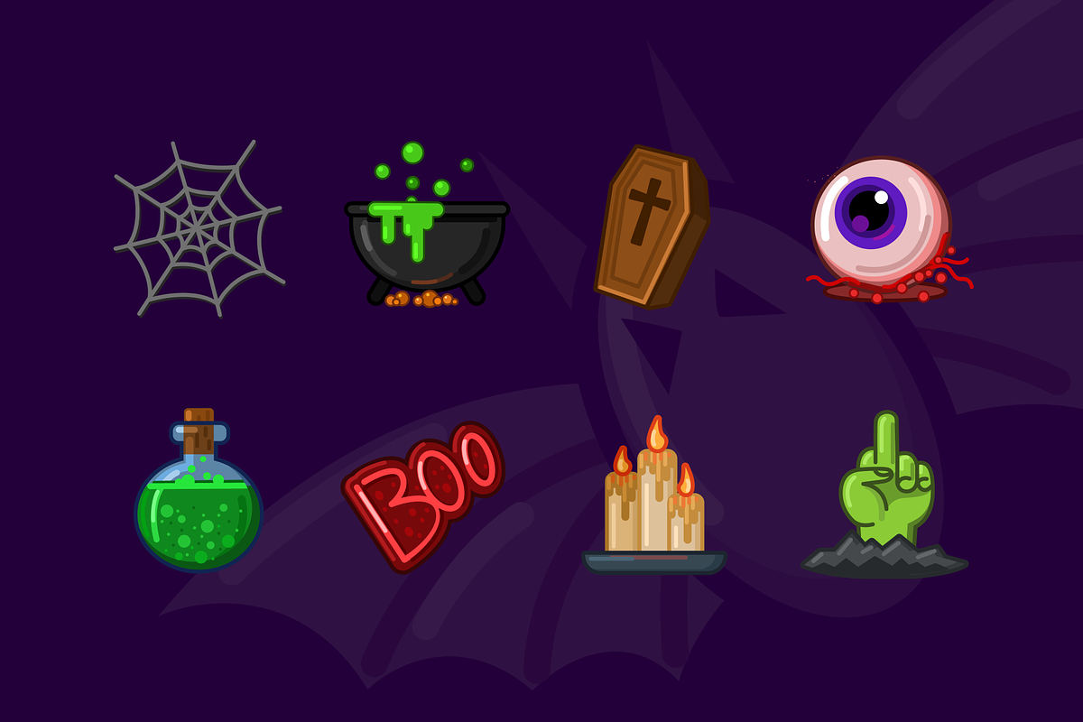 Hallloween Cartoon Icons, an Outline Icon by Amazing Custom Icons (Photo 3 of 3)