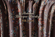 Autumn Baroque Paisley Silk Scarf, an Object Graphic by ilustrinna (Thumbnail 1 of 10)