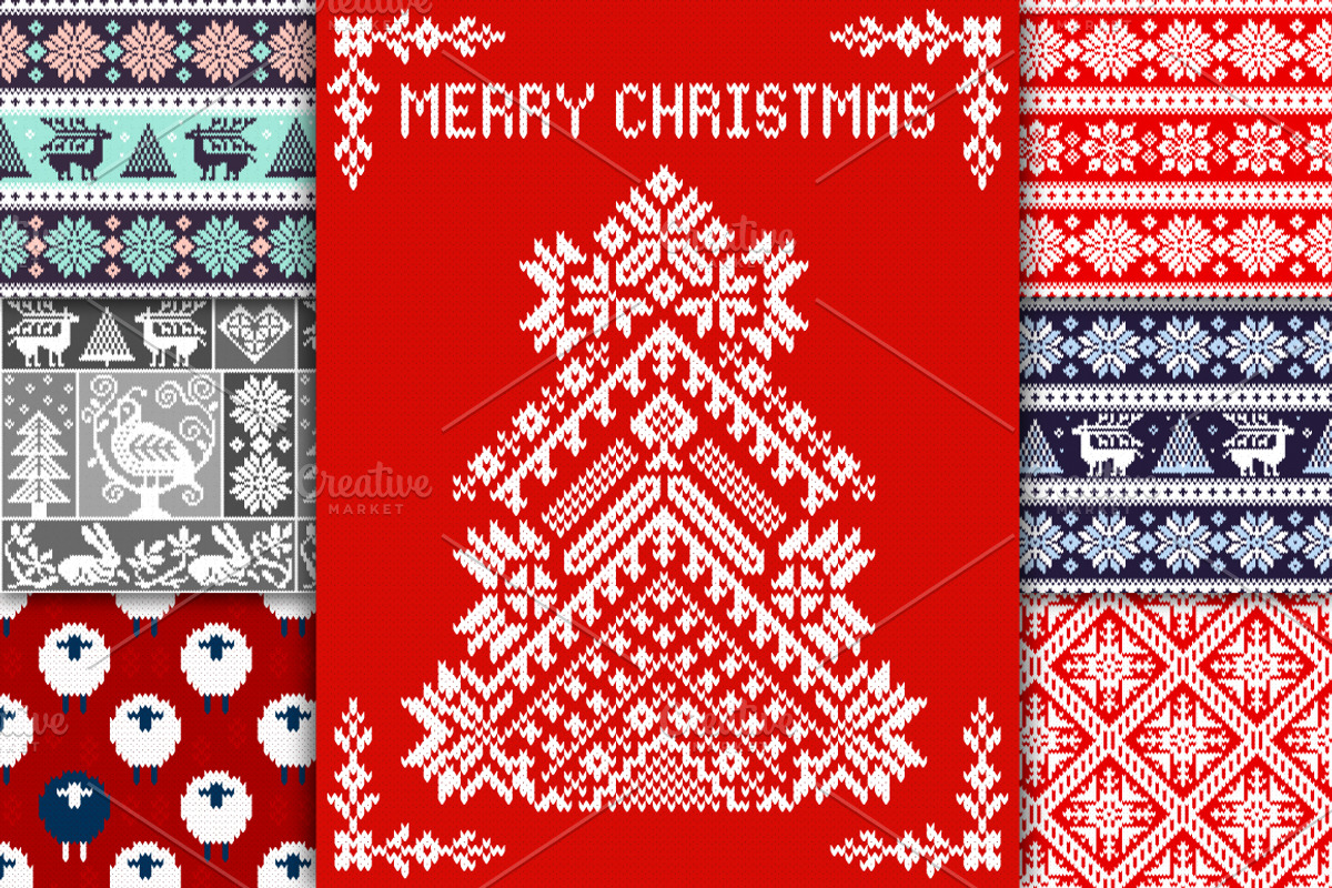 Christmas Knitting Patterns, a Pattern Graphic by Dasha_D (Photo 5 of 6)