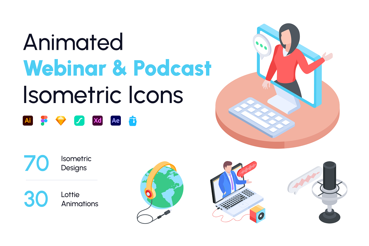 Isomeric Webinar and Podcast, a Duotone Icon by Vectors Market (Photo 1 of 8)