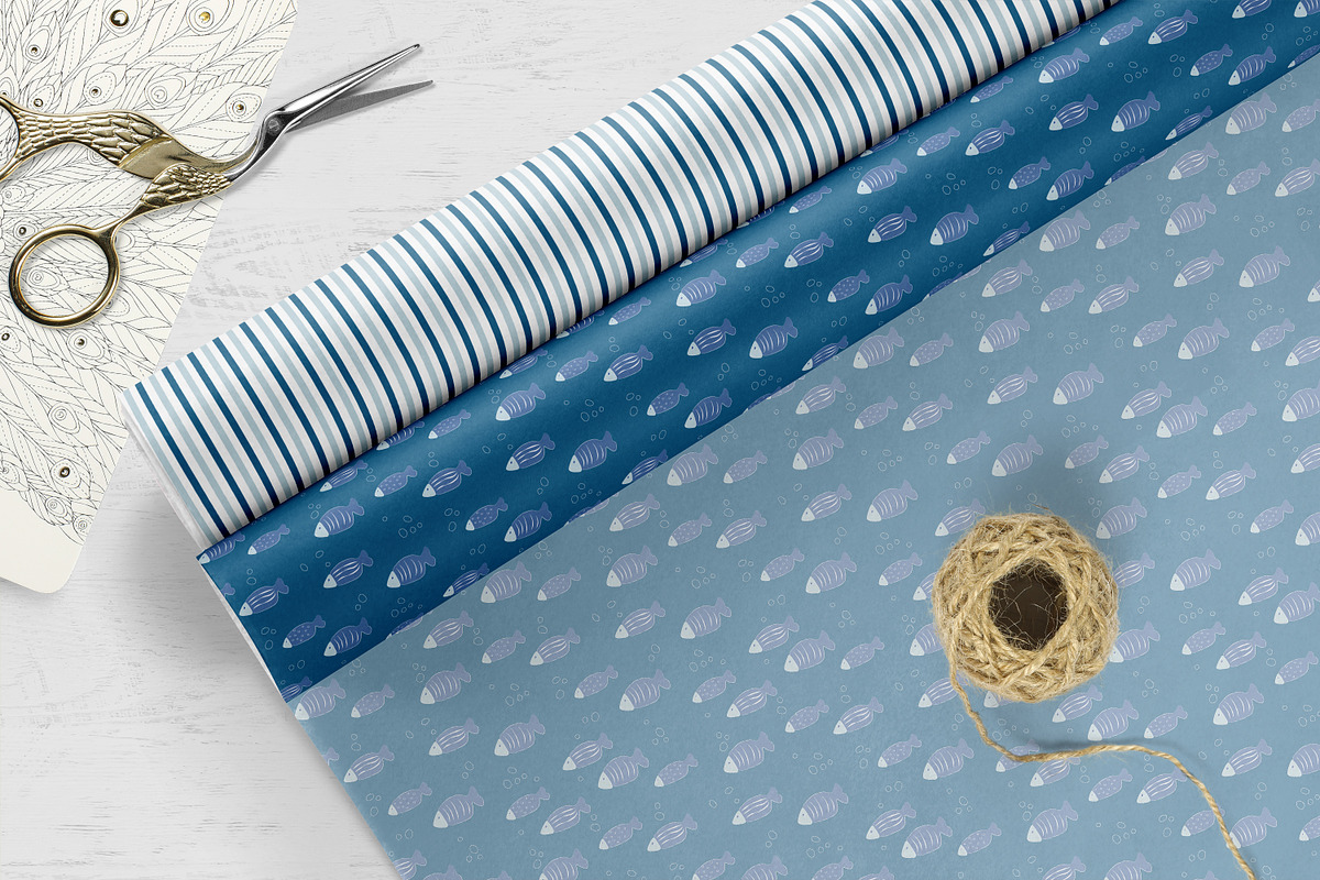 Scandinavian Kids Seamless Patterns, a Pattern Graphic by Oksana Dovhopol Art (Photo 4 of 15)