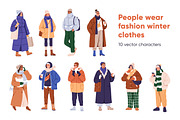 People in fashion winter clothes set, a Person Illustration by Good Studio (Thumbnail 1 of 5)