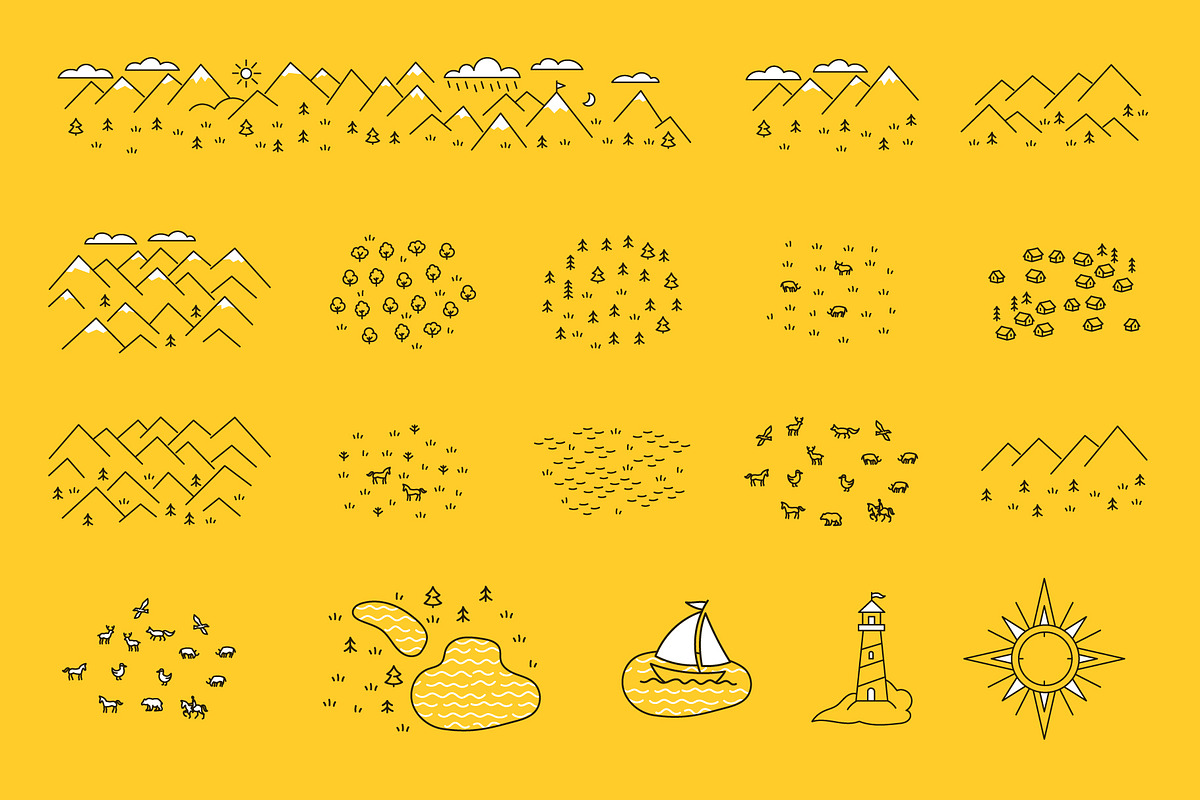 National Park Map Elements, a Decorative Illustration by Ilia Design (Photo 5 of 7)