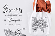 Flowers and People Lineart Clipart, a Person Illustration by BalanceUA (Thumbnail 2 of 12)