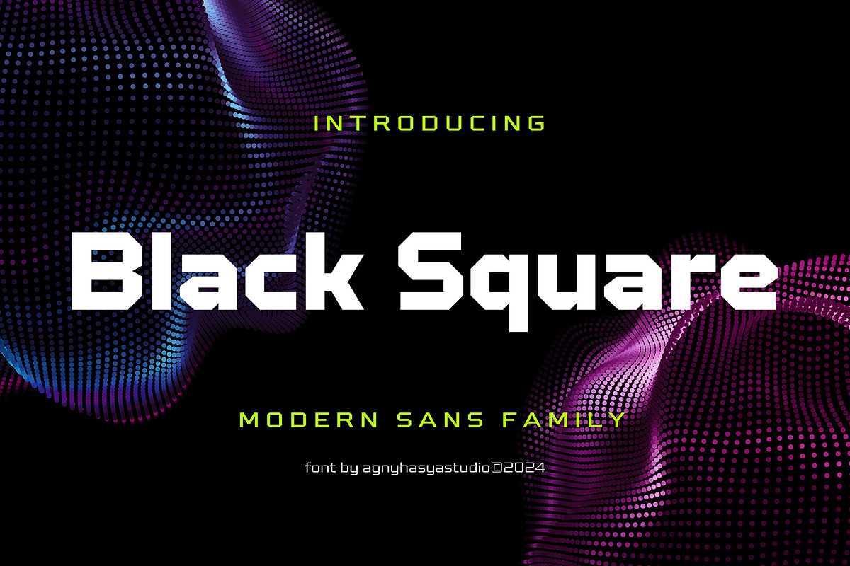 Black Square, a Sans Serif Font by agnyhasyastudio (Photo 1 of 10)