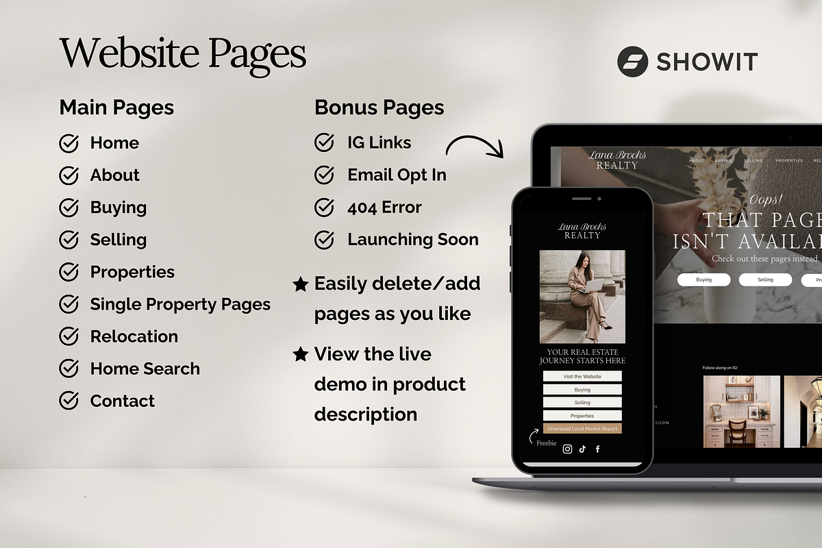 Real Estate Website Showit Template, a Squarespace Template by Warmsoulgallery (Photo 8 of 10)