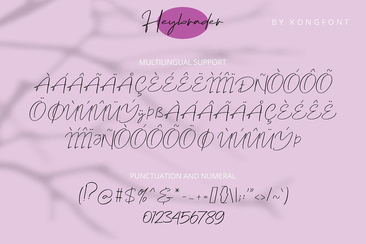 Heybrader - Handwritten Script Font, a Script Font by overlaytemplates (Photo 5 of 5)