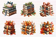 Autumn Bow Book Stack Clipart, an Illustration by CreationArt (Thumbnail 5 of 5)