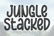 Jungle Stacked | Script Font, a Script Font by Scratchones (Thumbnail 1 of 8)