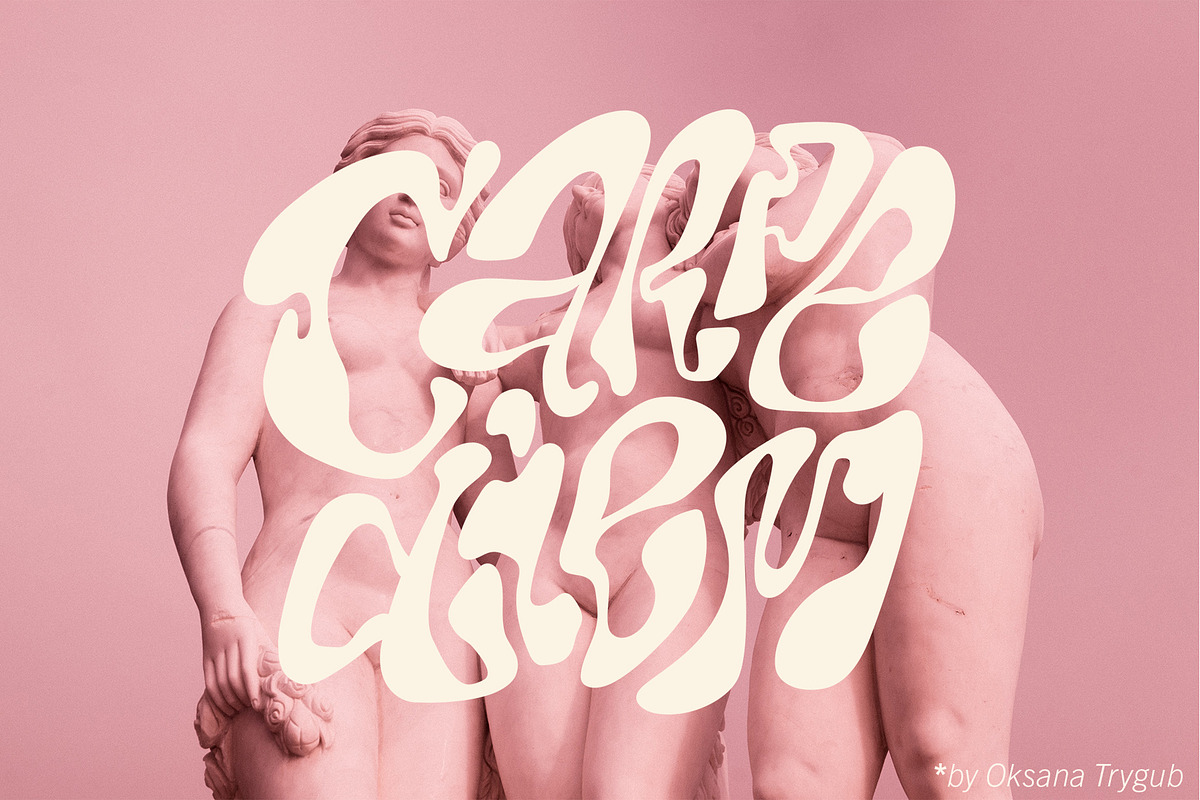 BUNDLE Y2K Lettering Liquid & Groovy, an Object Graphic by Oksana Trygub (Photo 39 of 53)