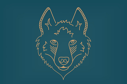 Siberian Husky Line Icon
